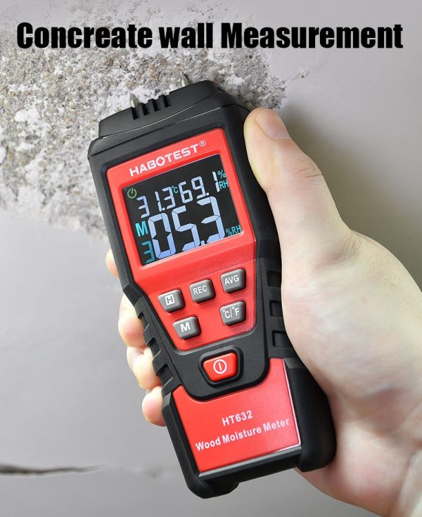 Habotest HT632 Wood Moisture Meter with 0-58.0% with Self Calibration