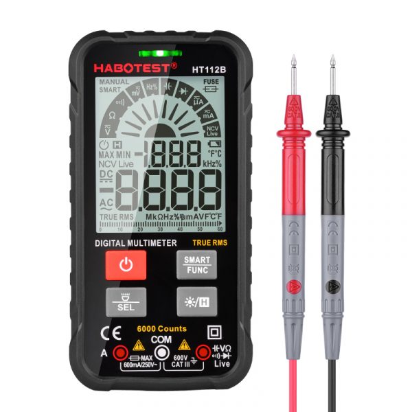 Habotest HT112B 6000 Counts True RMS LCD Smart Multimeter Tester Professional Meter  for Home Electronic - Image 6