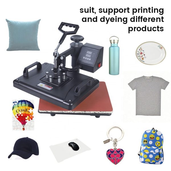 manual t shirts heat press stamping machine sublimanation logo printing machine for clothes 5 in 1 - Image 4