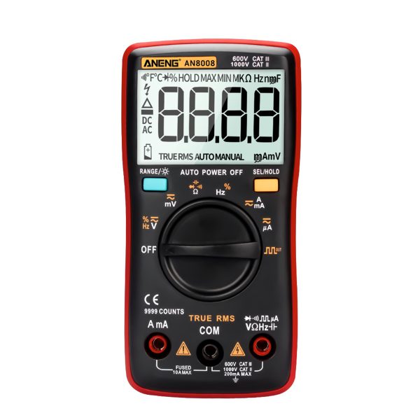 ANENG AN8008 Digital Multimeter 9999 counts True-RMS Square Wave Backlight AC DC Voltage Ammeter Current Ohm Auto/Manual - Image 6