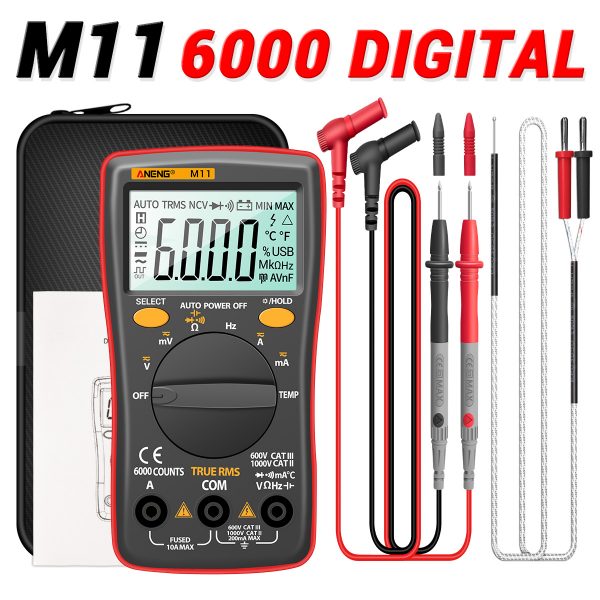 ANENG M11 PRO Digital Multimeter 6000 Counts Profissional Transistor Tester Multimetro Multitester Analogico Lcr Meter