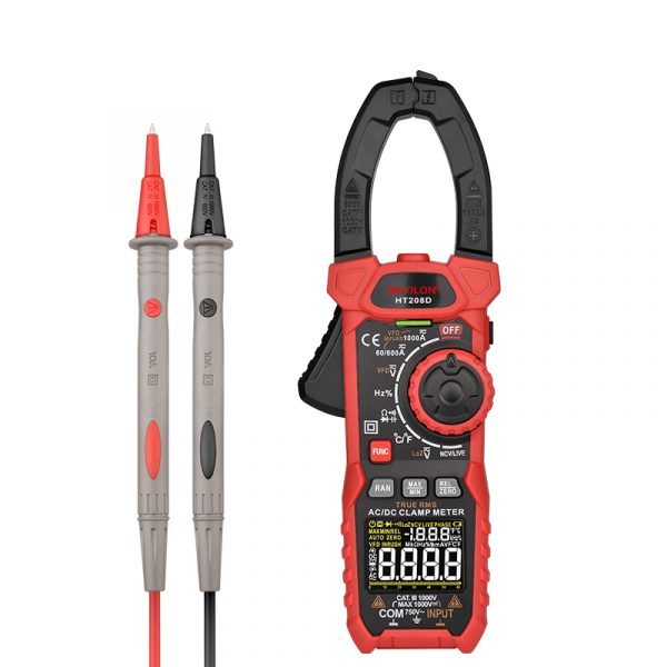 HABOTEST HT208D AC DC 1000A Ammeter Voltmeter Digital Clamp Meter Auto or Manual Range Capacitance Frequency Temperature Test - Image 6