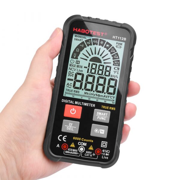 Habotest HT112B  Smart Multimeter 2.88 inch Big Display Screen Super Slim  Digital Multimetro Phone Type with NCV - Image 6