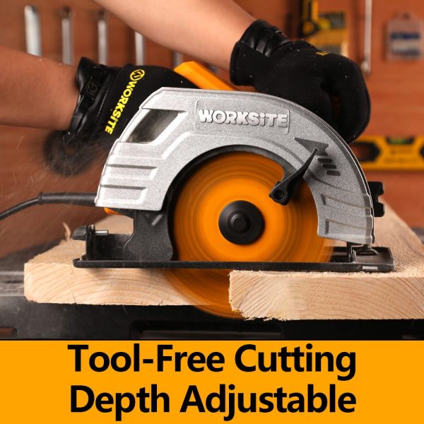 WORKSITE Power Tools Circular Saw Wet Stone Wood Moiling Timber Cutting Machine Compact Mini 7 1/4" Corded Electric Circular Saw - Image 4