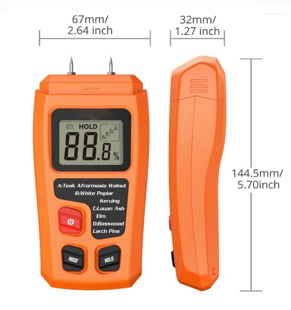 Durable Large HD LCD with Data Hold function Moisture Tester Detector Moisture Meter Testing  for Wood Firewood Logs Card - Image 2