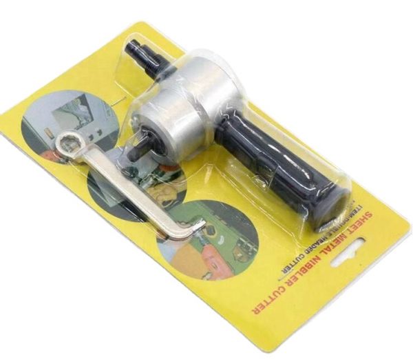 Double Head Sheet Metal Nibbler Cutter Multipurpose Nibbler Saw Cutter Drill Attachment with Wrench and Parts - Image 6