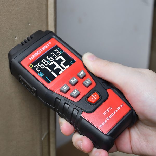 HABOTEST HT632 Two Pins Digital Wood Moisture Meter Wood Humidity Tester Timber Damp Detector With LCD Display Tree Density Test - Image 5