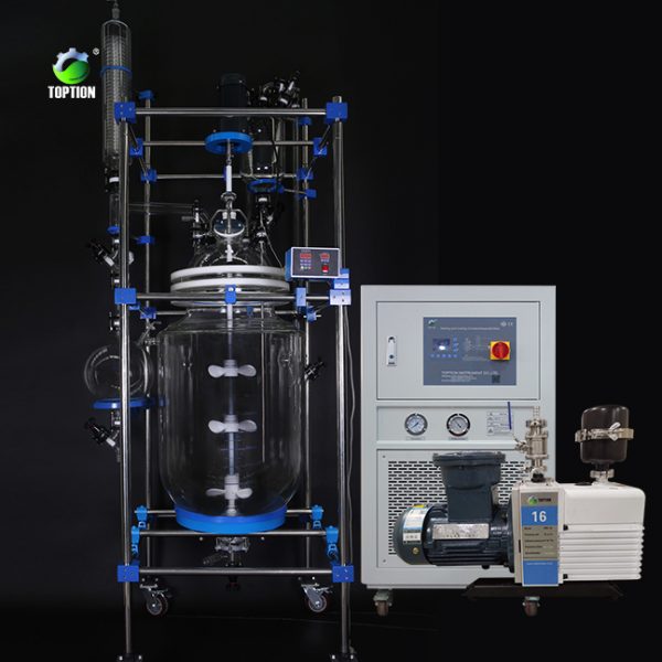 20L 50L double layer jacket chemical glass reactor - Image 6