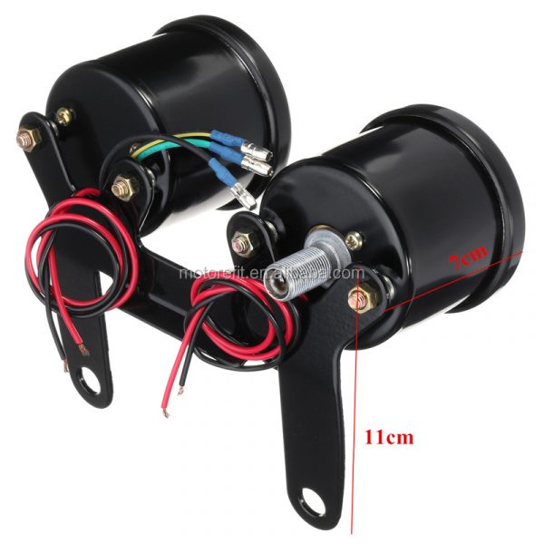 RTS Motorcycle Tachometer Odometer Speedometer Gauge Kit w/ Bracket LED Backlight Display - Image 5
