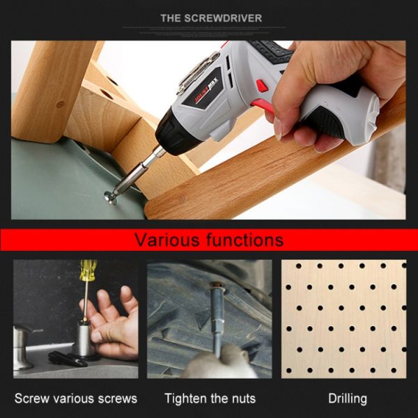 Multi-functional 4.8V Rechargeable Electric Screwdriver Bit Powered Cordless Screwdriver Drill Precision Screwdriver Set - Image 3