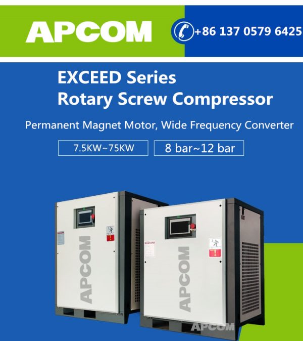 APCOM low noise aircompressor 22kw 30hp VSD rotary screw air compressor compressor 22 kw air end as atlascopco air-compressor - Image 2