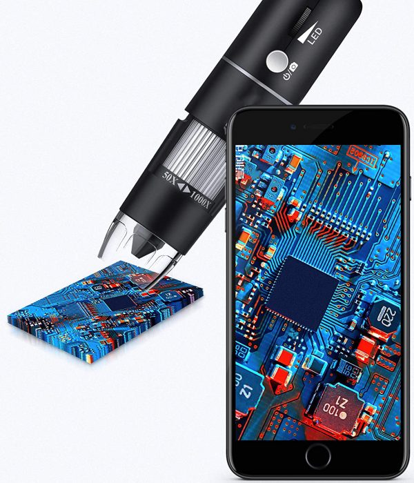 Wireless Digital Microscope, 50X to 1000X WiFi Handheld Zoom Endoscope Camera Magnifier
