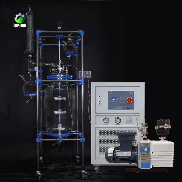 1L 5L 10L 20L 50L 100L 150L 200L Laboratory Chemical Reactor Jacketed Double Layer Glass Reactor - Image 6