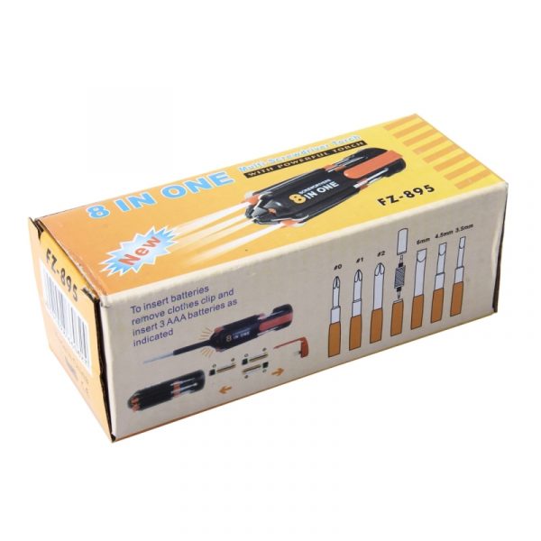 8 in 1 Multifunctional Portable Screwdriver with LED Torch - Image 4