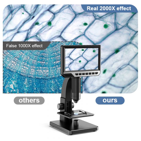 315 The new biological microscope can observe cells 7-inch large-screen digital microscope 2000x high magnification microscope - Image 3