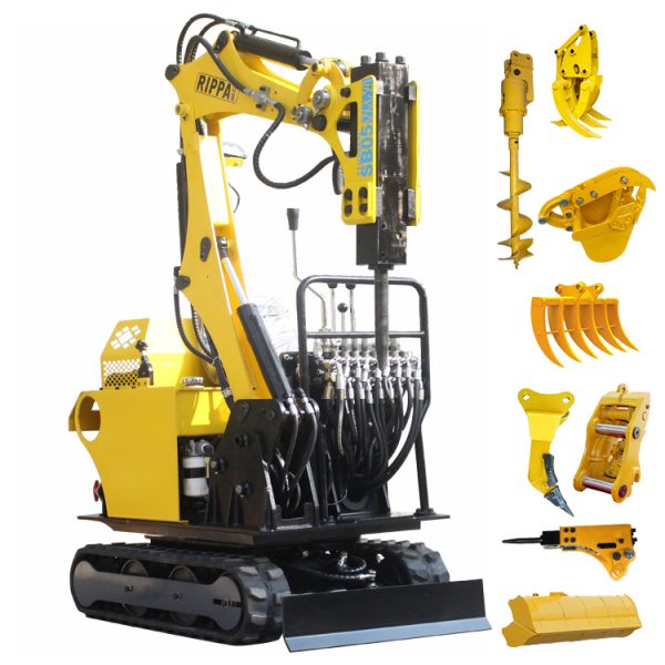 hydraulic hammer mini excavator rotating grapple construction equipment - Image 3
