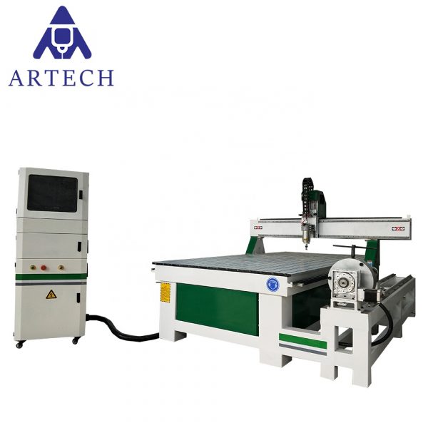 NC studio control system 4 axis cnc router wood carving machine with rotary - Image 5