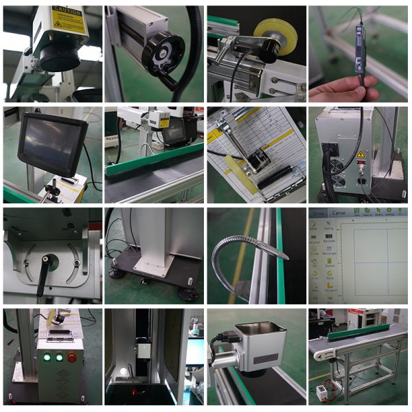 portable fiber marker laser cattle marking machine ear tag code with conveyor - Image 5