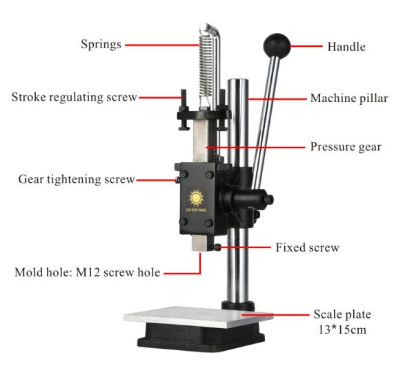 Hand press machine Leather Manual presses machine Small industrial hand press Mini industrial Punching machine - Image 5