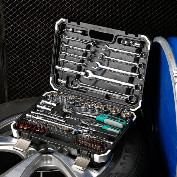 82pcs Kit Car Repair Sockets Set Hand Tool Sets Combination Socket Wrench Set With Plastic Toolbox - Image 5