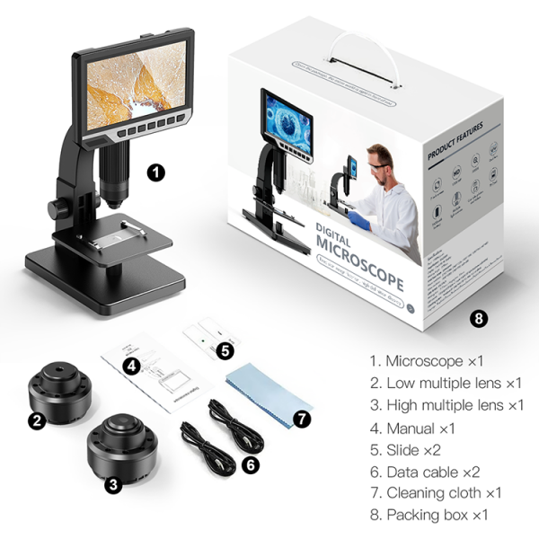 2000X Digital 7 inch HD LCD display electron microscope magnifier - Image 4