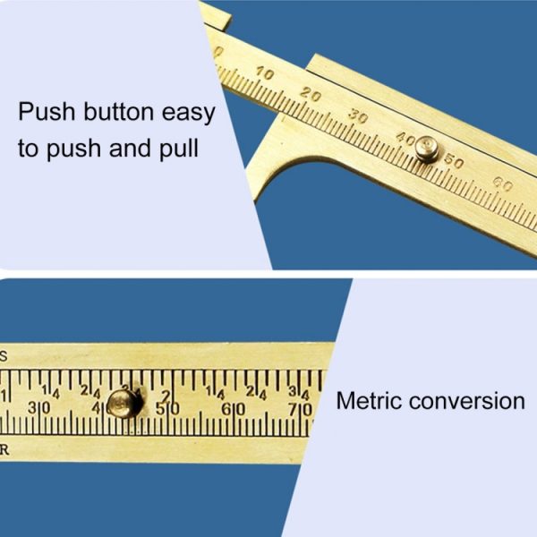 Hot Sale Portable Mini Brass Sliding 100mm Gauge Vernier Bead Jewelry Measuring Caliper - Image 4
