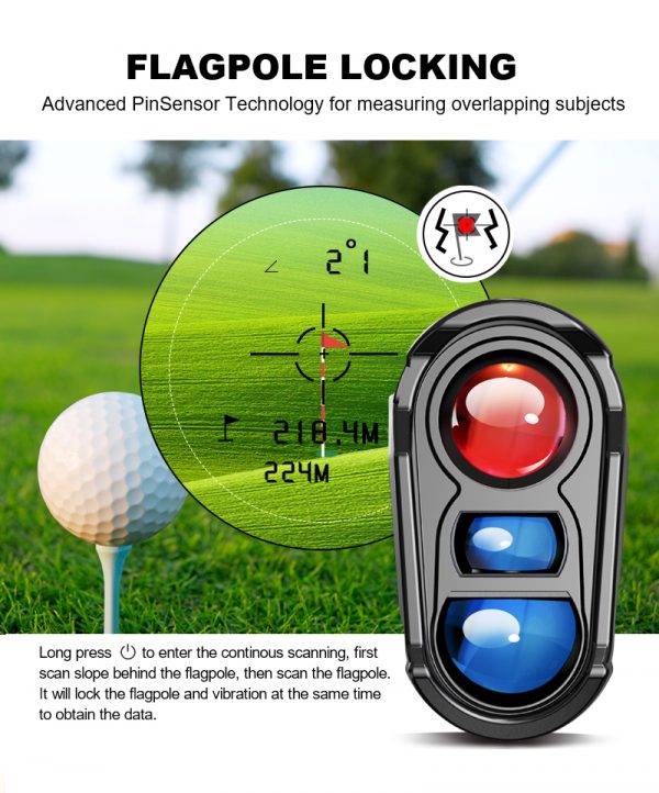 Handheld 1500m Golf Range Finder scope Laser Distance Measure Hunting rangefinder with slope - Image 4