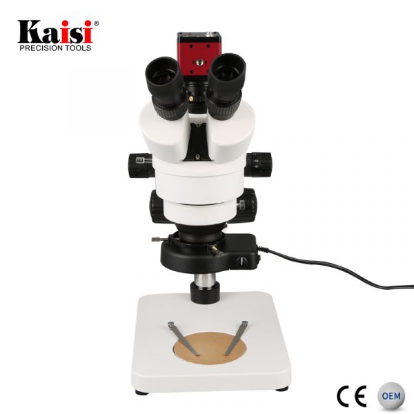 Kaisi 37045 Digital Zoom Mobile Phone Repair PCB Inspection Stereo Trinocular Microscope With Camera microscope digital - Image 3
