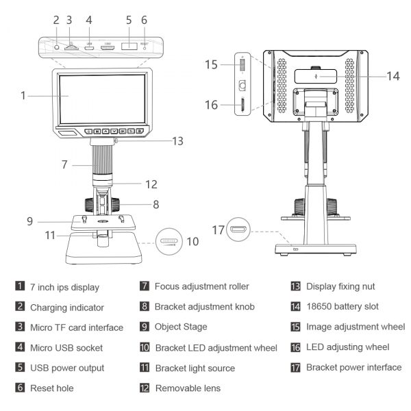 2020 Newest 7 Inch IPS HD Screen 12MP 2000X Gemological Soldering Microscope - Image 4