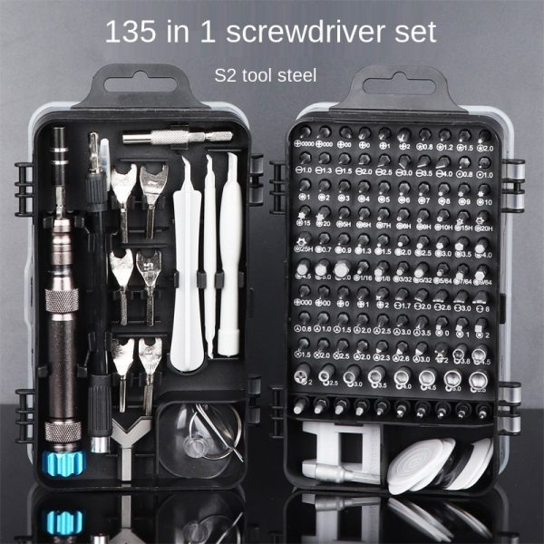 135 in 1 S2 Steel Wholesale Heavy Duty Hand Tool Portable Auto Car Repair Kit Ratchet Socket Wrench Set With Blow Case - Image 2