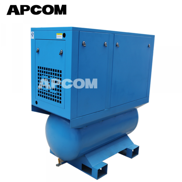 APCOM Stationary Screw Air Compressor Dryer With Gas tank 500L - Image 5