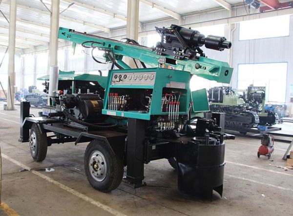Portable full hydraulic Trailer mini  HF510T 270m underground Water Bore Drilling Machines - Image 2