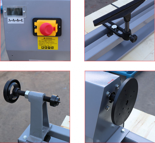 Hot sale Top quality Latest Manufacturing woodworking lathe with 6-inch chuck and 6-piece turning tool wood lathe machine - Image 5