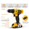 21V Lithium Battery Brushless Power drills Power Tools Combo Set Cordless Drill Set  taladro inalambrico demolition hammer
