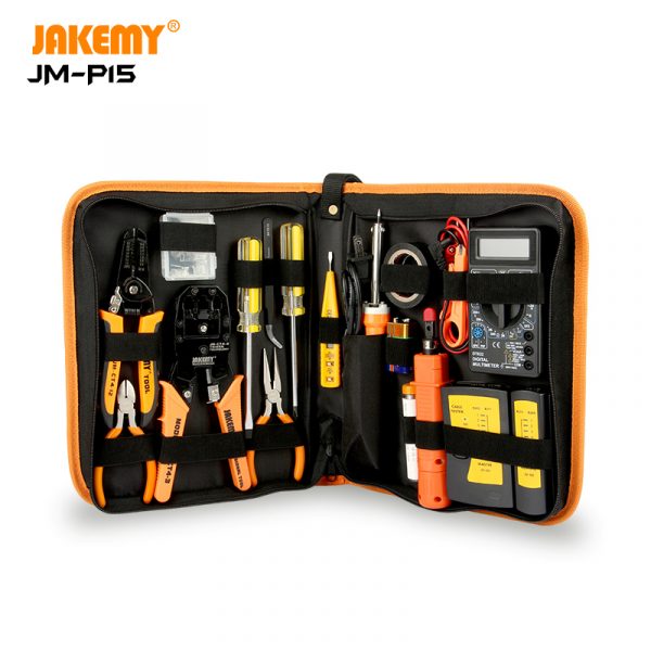 JAKEMY JM-P15 Wholesale Electricians Network Screwdriver DIY Repair Tool Set Electrical Tool Kit Soldering Iron Kit - Image 6