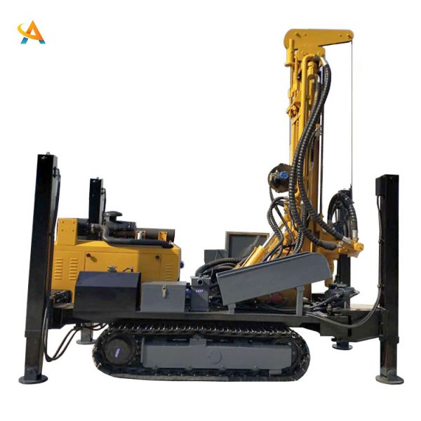 180m deep Portable Diesel Hydraulic Water Well Rotary Drilling Rig /Borehole Water Well Drilling Machine With electric start - Image 4