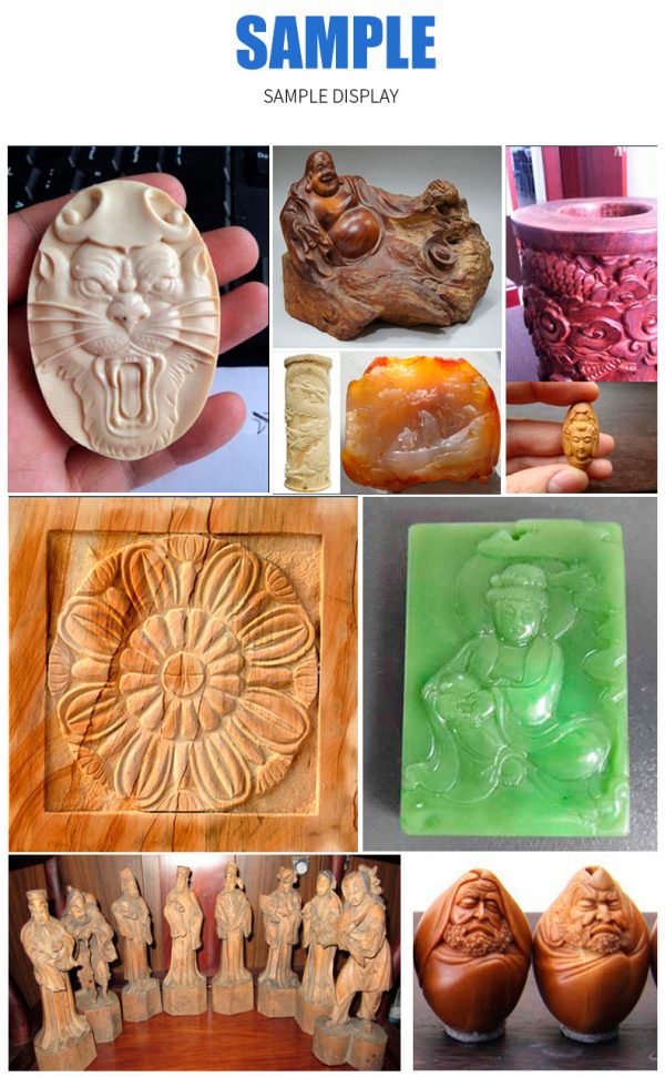 CNC 4040 Four axis linkage engraving machine for jadeite  Hetian jade  amber white marble Buddha  sculpture furniture - Image 5