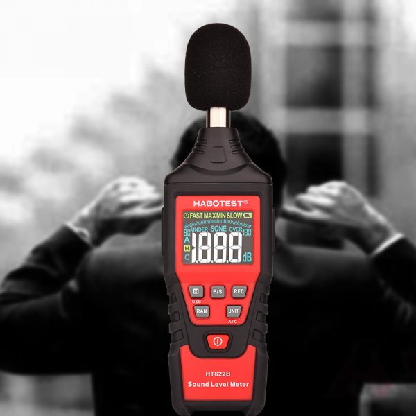 HABOTEST HT622B Digital Sound Level Meter Noise Tester Sound Detector Decible Monitor 30-130dBA  Audio Measuring Instrument - Image 2