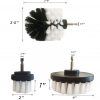3 pack drill brush attachment set for household detailing cleaning