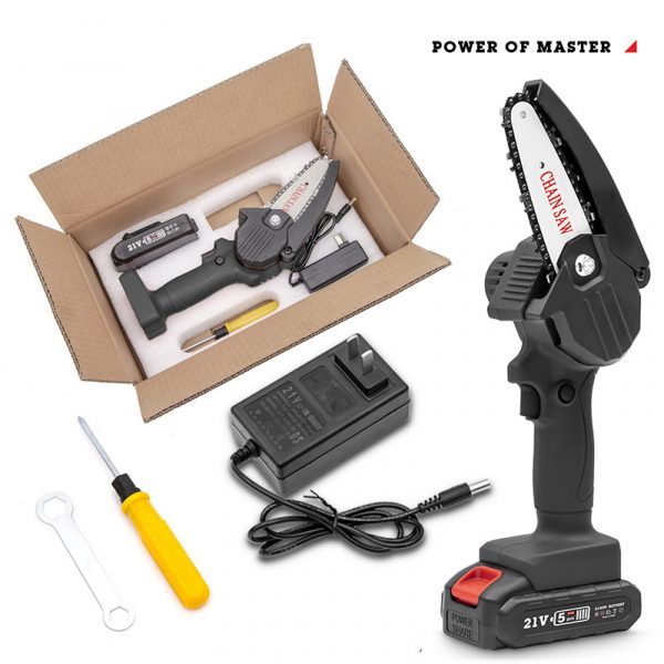 4inch mini cordless handheld electric rechargeable lithium battery chainsaw for pruning tree trimming - Image 4