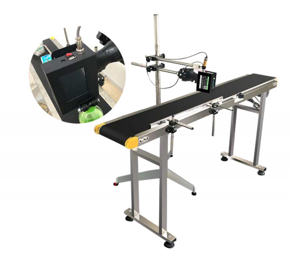 Inkjet Printer Conveyer Conveying Table Band Carrier Sorting Workbench PVC Belt Conveyor Bottle Box Bag Sticker Conveyor