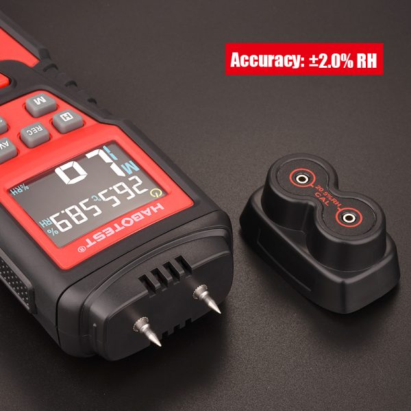 Habotest HT632 Portable Digital Wood Moisture Humidity Tester With Multipoint Measurement Calculated Average Value Function - Image 2
