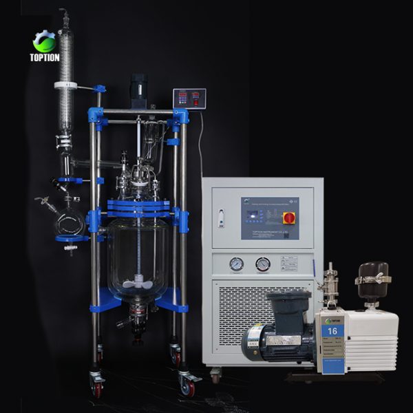 50L industrial chemical reactor stirred reactor double layer glass reactor  vessel - Image 6