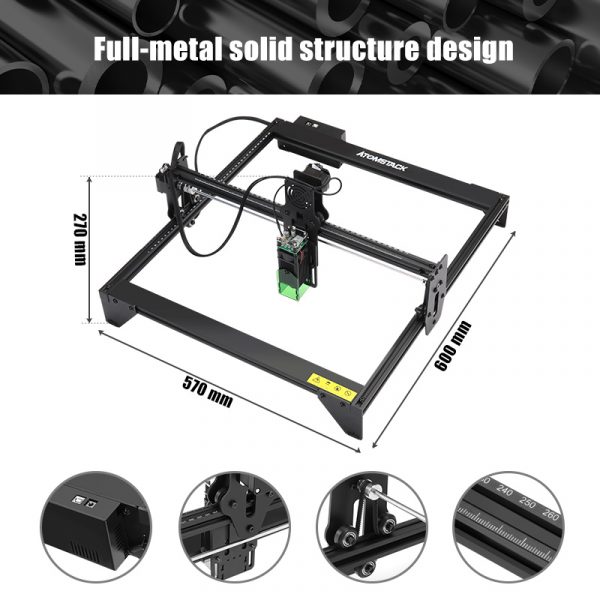 ATOMSTACK Desktop Wood Bamboo Leather Arcylic Cutting DIY Logo Laser Engraving Machine Metal CNC Router - Image 4