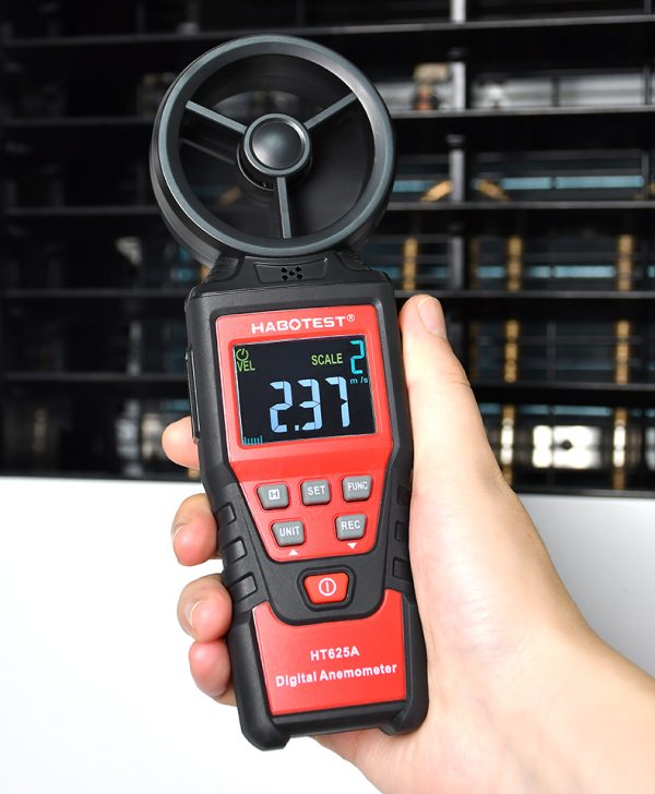 Habotest HT625A Digital Wind Speed Meter for  Measuring Wind Speed Air Velocity with Backlight Max/Min/Avg Functions - Image 5