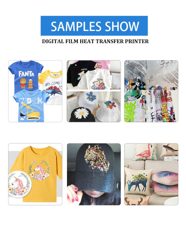 Factory Sale direct to transfer pattern on clothes garment fabric by heat press machine digital inkjet DTF Printing machine - Image 3