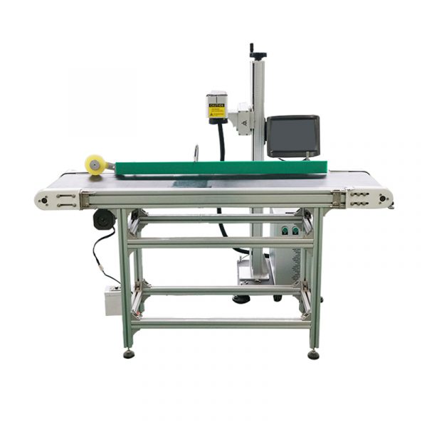working table for aluminum laser marker raycus source glass bottle with conveyor from china passport - Image 2