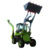 Manufacturer Mini Loader 4WD Tractor with Front End Loader and Backhoe Mini Tractors Yellow Green UNIQUE Training Long Power ISO