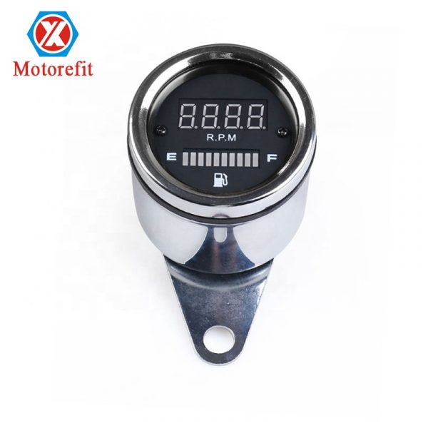 RTS 12 V motorcycle tachometer Meter LED Backlight LCD motorcycle Speedometer digital level gauge oil 12RPM - Image 6