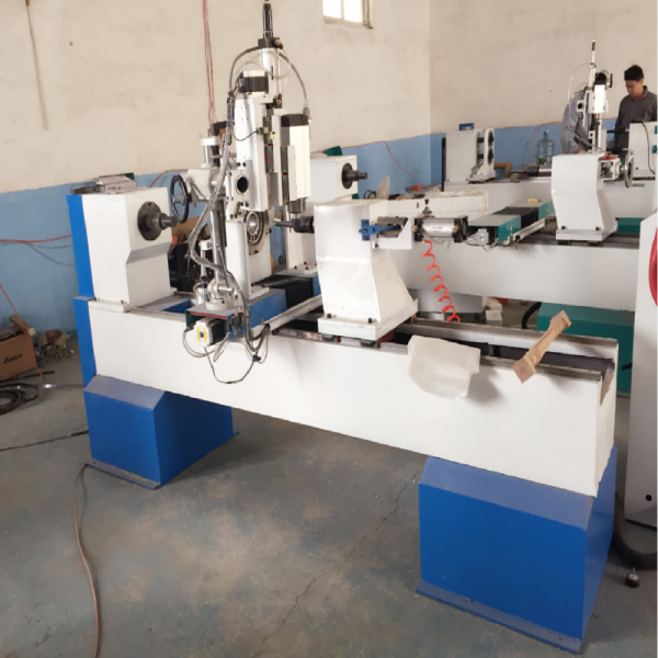 March Expo 2021 Multifunctional automatic cnc wood lathe machine with cheap price for staircase ,Rome column,baseball bat,chair - Image 4
